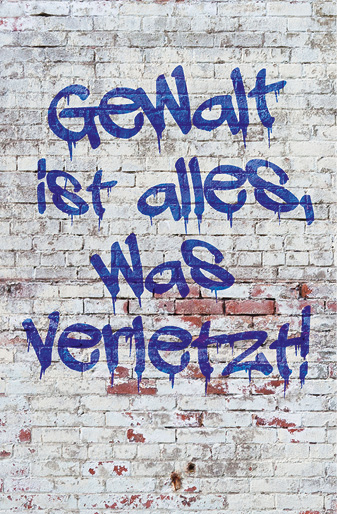 Tittel des Bildes: Gewalt ist alles was verletzt